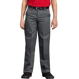 Dickies Boy's Little Flex Waist Flat Front Pants, Charcoal, 5