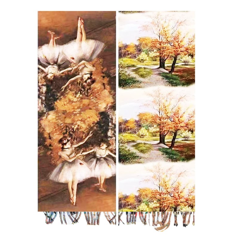 Toocool Unisex Klimt Van Gogh Kandinsky Monet Scarf A001, beige