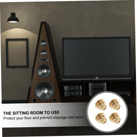 Gatuida 4pcs Copper Speaker Isolation Spikes Shockproof Feet for Home Audio Non- Pads Sound for Speakers and Amplifiers