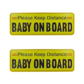 2PCS Baby on Board Please Be Patient Car Magnet, Reflective Safety Warning Sign Magnetic Sticker, Baby on Board Magnet Car Door and Bumper Signs (Pattern 2)