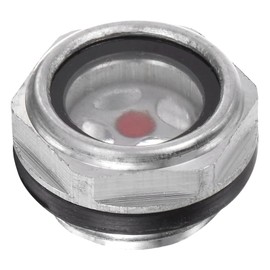 TA-VIGOR 1Pcs Air Compressor Oil Level Gauge Sight Glass, G1/2" Male Threaded Aluminum Hex Head Oil Liquid Indicator Sight Window Fittings for Air Compressor, Pump, Tank Sight Plug Window