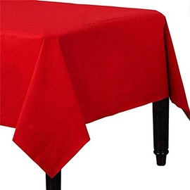FANCYDRESSCOZ Paper Table Cover Recyclable Eco Friendly Paper Tablecover Disposable Tablecloth BIRTHDAY WEDDING CORONATION FESTIVAL (RED) Medium 00125