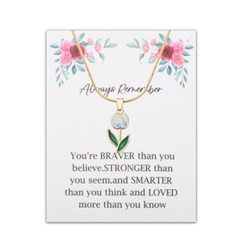 BNQL Tulip Flower Necklace Tulip Gifts Tulip Lover Gifts Tulip Flower Pendant Necklace Tulip Flower Jewelry Gifts Necklace