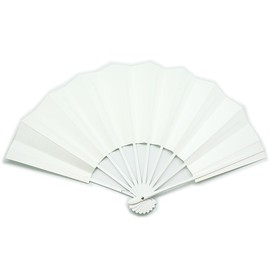 [Folding Fan with Box] Mai Fan, White, Plain, White Pearl Ribs, 9.0 inches (9 inches / 5 minutes), Made in Japan, Kyoto Fan, For Practice, Dance, Inexpensive, Special Price