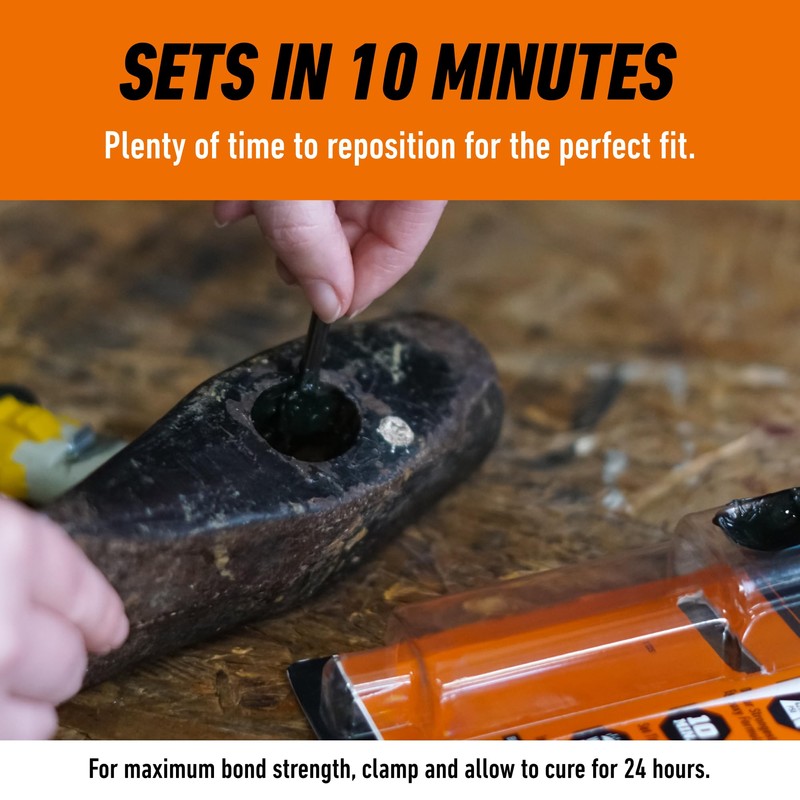 Gorilla Epoxy Ultimate, Waterproof, 10 Minute Set, Permanent Bond, Dries