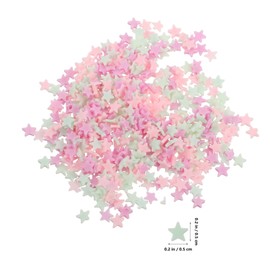 Tofficu 10 Pcs Pentagram Soft Clay DIY Craft Glitter Sprinkles for Nail Charms Valentines Confetti Resin Stars