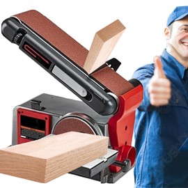 Powerful Belt and Disc Sander Compatible with Bauer Corded 4 inch x 36 inch Belt and 6 inch Disc Sander - Combination belt and disc sander for fast stock removal and smooth finishes
