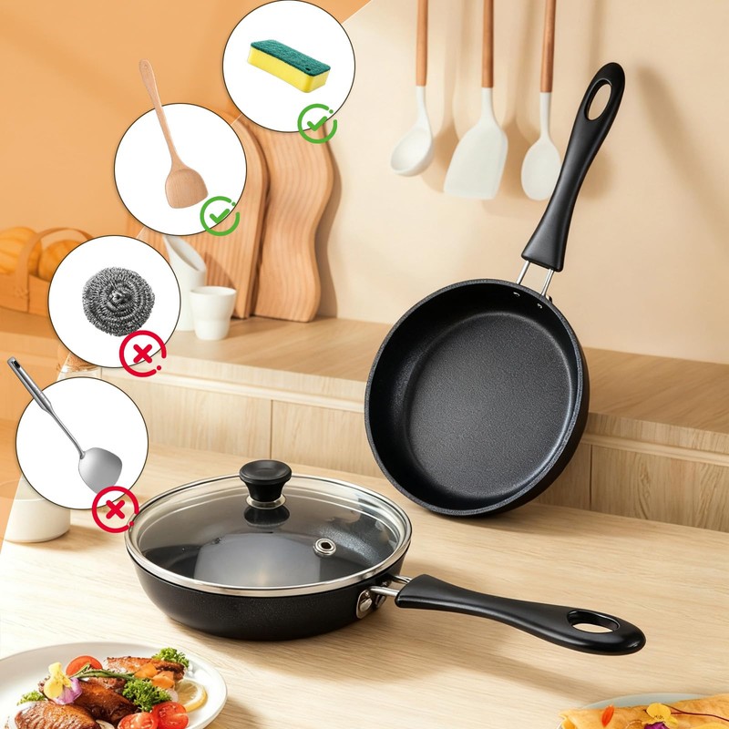 Mini Nonstick Egg & Omelet Pan – 4.7” Single Serve