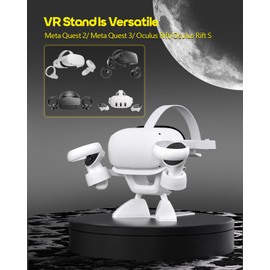 Stand for Meta Quest 2/ Oculus Quest 3, VR Stand Headset Display Holder Storage Accessories, Organizer Headsets & Touch Controllers