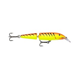 Rapala Jointed Lure with Two No. 3 Hooks, 1.2-2.4 m Swimming Depth, 11 cm Size, Hot Tiger