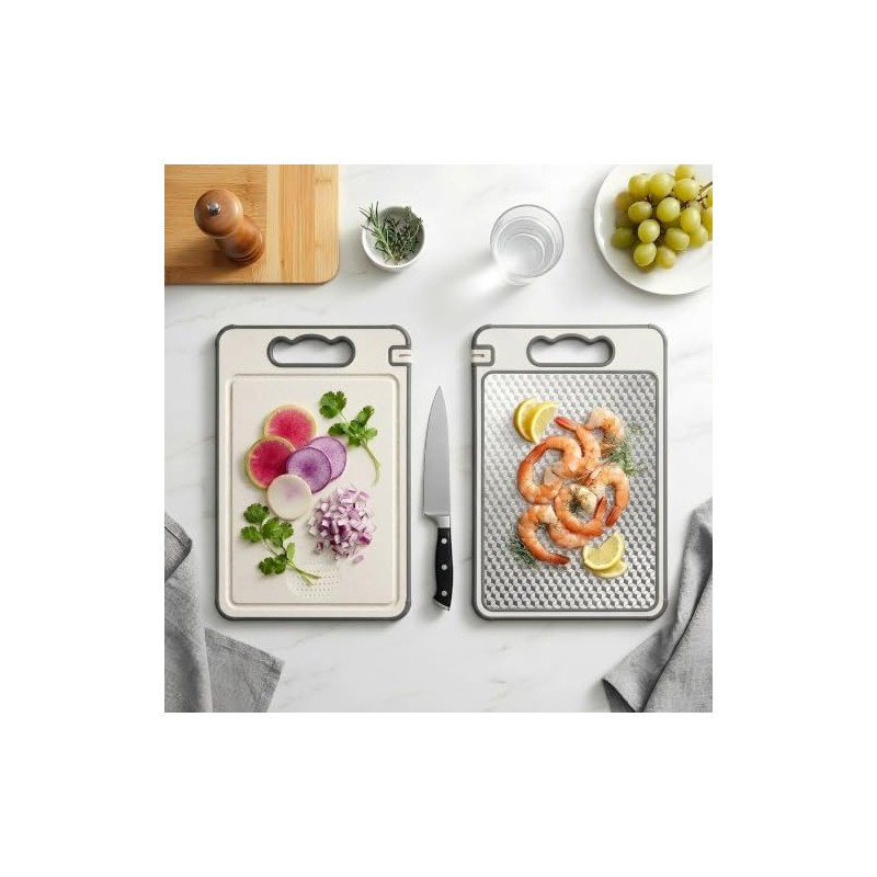 U Chef Tabla de Acero Inoxidable para Picar Cocina Doble