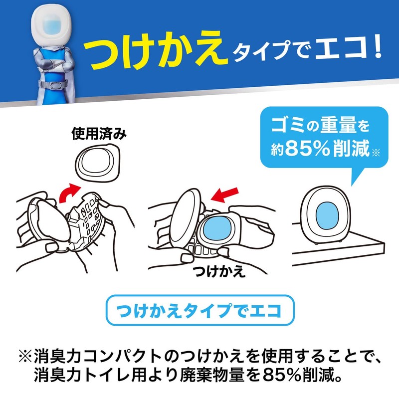 Shoshu-Riki Compact Toilet Refresh Savon Refill Set of 2 Deodorizer,