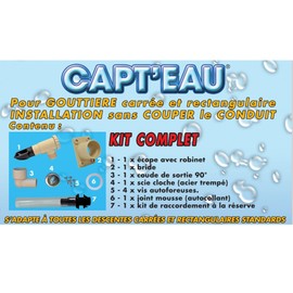 Capt'eau 4J-4H1N-JH7U Rectangular Rain Water Collector Multi-Coloured