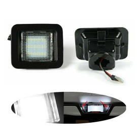 2x LED License Plate Lights Rear Tag Lamp Assembly Compatible with 2015 2016 2017 2018 2019 2020 2021 Ford F150, 2017- up Ford Raptor Trucks, 6000K White（Power by 18 SMDs）