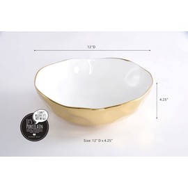 Pampa Bay Moonlight Wide Bowl, Porcelain, 12" D x 4.25"