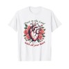 Trust in The Lord Christian Verse Floral Heart Tee T-Shirt