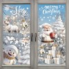 LOKIPA 8 Sheets Christmas Window Stickers Christmas Window Cling Christmas