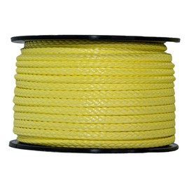 SGT KNOTS Hollow Braid HMPE Rope for Arborists, Boating, Camping, Crafting, Cord, Indoor and Outdoor, Lifting Slings and More (1/8", 100ft, Yellow)