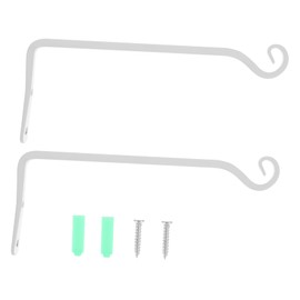 IWOWHERO 2Pcs Wrought Iron Wall Bracket Hooks for Hanging Plants Flower Pot Hooks Strong Load Capacity Easy to Install for Decoration