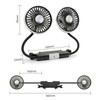 USB Car Fan for Backseat - Dual Head 360° Rotatable