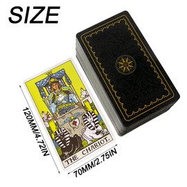 IXIGER IXIGER Tarot Cards Deck with Guide Book for Beginners and Expert Readers - 78 Pcs Classic Set with Black Velvet Pouch Bag