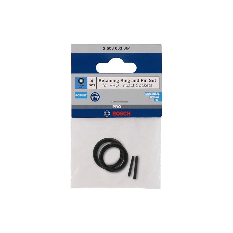 BOSCH Impact Wrench Socket Set, Insertion Angle Diameter: 0.25 inches