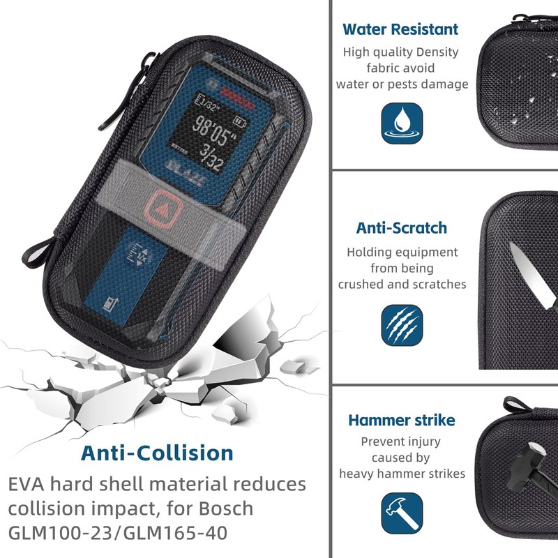 Carrying Case Compatible with Bosch Blaze Laser Measure GLM100-23 100ft