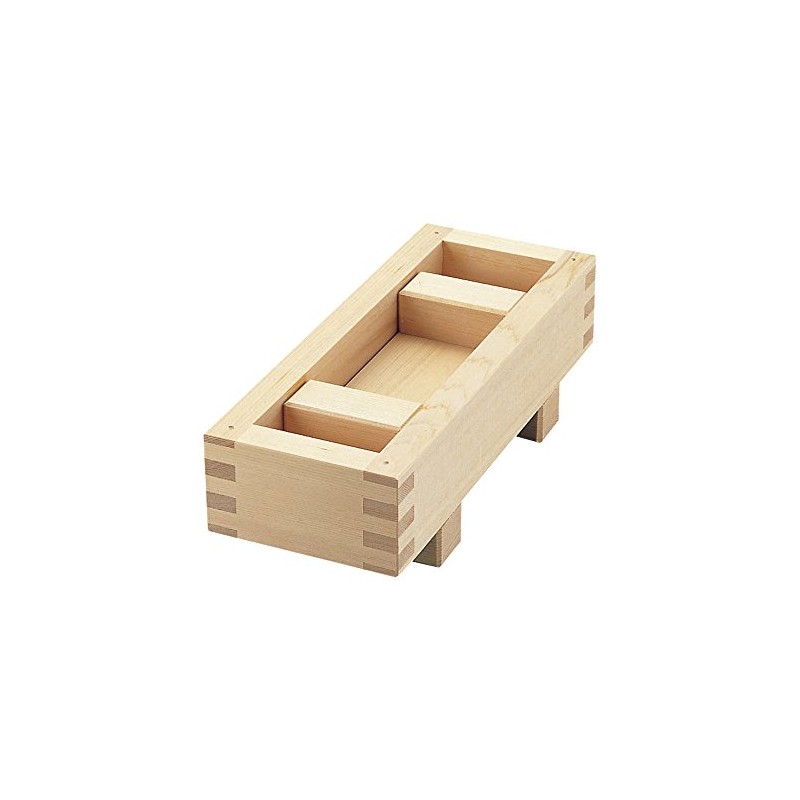 Yamako 7101 Kyoto Saba Sushi Dish, Pressed Cypress, Inner Dimensions