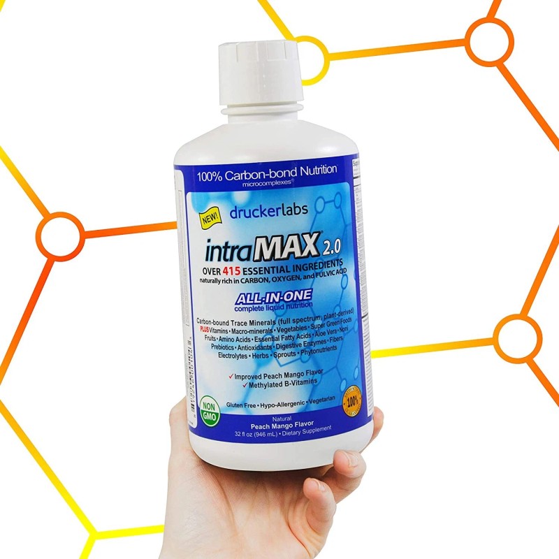 Drucker Labs IntraMAX Organic Liquid Multivitamin Natural Peach Mango Flavor