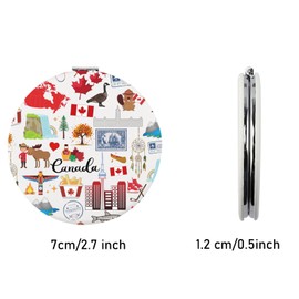 Canada Gift Canada Trip Makeup Mirror Canada Souvenir for Traveler Canadian Pride Gift Canada Travel Gift (Canada M)