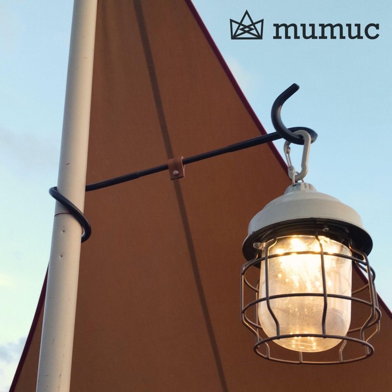 mumuc Garage Brand Lantern Hanger Black 2-Piece Set Lantern Hooks