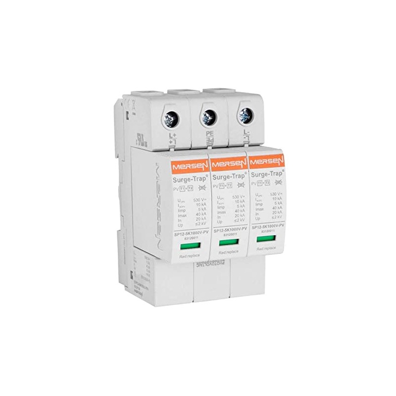 Lightning current arrester DC type T1 T2 4P 12.5kA surge
