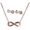 LuckyLy Set Joyería para Mujer Acero Inoxidable Baño Oro Rosa