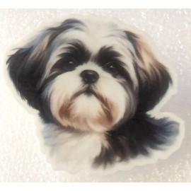 Shih Tzu Dog Gorgeous Flat Acrylic Pin Tac Jewelry