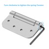 Hommyzone Adjustable Spring Door Hinge 4”X 4”, Stainless Steel Self-Closing