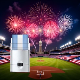 Blue White Blue Stick Face Paint, Patriotic 4th of July Face Paint, Flag Face Paint, Stripe Fan Brush Stick for Cosplay, Party, Sports Makeup Baseball Softball Players Craft Supplies