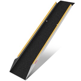 Ruedamann 60" Aluminum Shed Ramps for Lawn Mowers, 1PC 5' Long Lightweight Sturdy Non-Slip Loading Ramps with Grit-Coated Surface, Truck Bed, Motorcycle, ATV, UTV, Trailer, 600 lbs Capacity