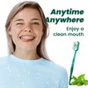 COCOBURI 25 Packs Mini Disposable Toothbrush with Toothpaste&Toothpick,Mint