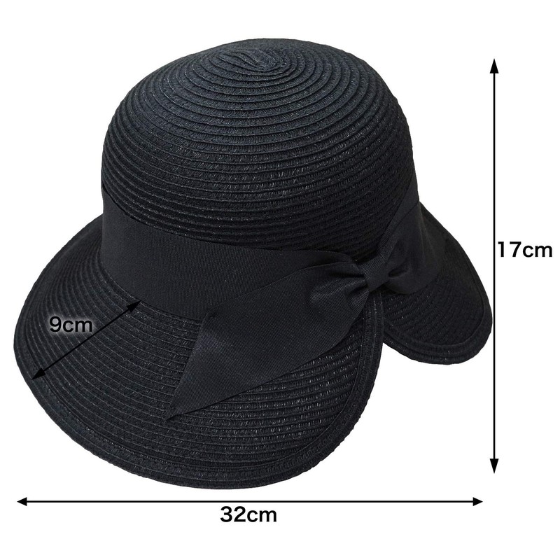 [RACHEL] レイチェル つば広 麦わら帽子 レディース 小顔効果 折りたたみ サイズ調整 軽量 洗える
