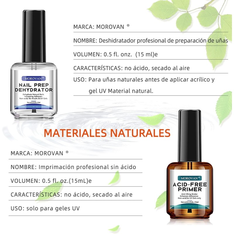 Kit de Imprimación de Uñas con Deshidratador de Preparación Primer