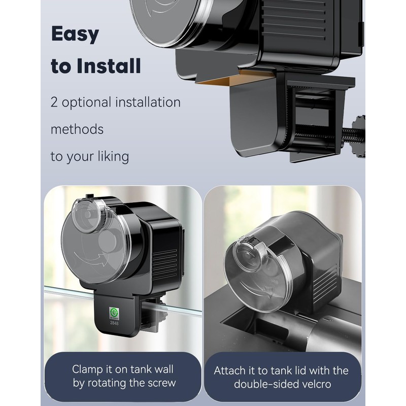 Pawfly Automatic Fish Feeder for Aquarium - 60 ml Adjustable