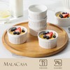 MALACASA Ramekins 4 oz Oven Safe, Porcelain Creme Brulee Ramekins