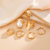 Chunky Gold Rings for Women Non Tarnish Stackable Rings for