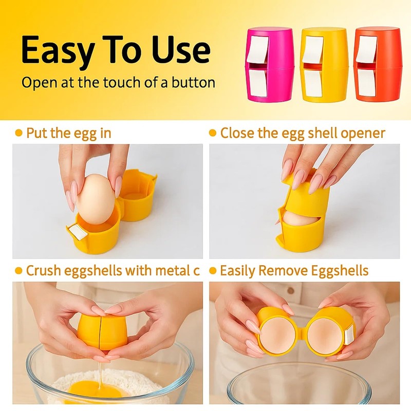6 Portable Egg Opener Tools - Egg Shell Opener for