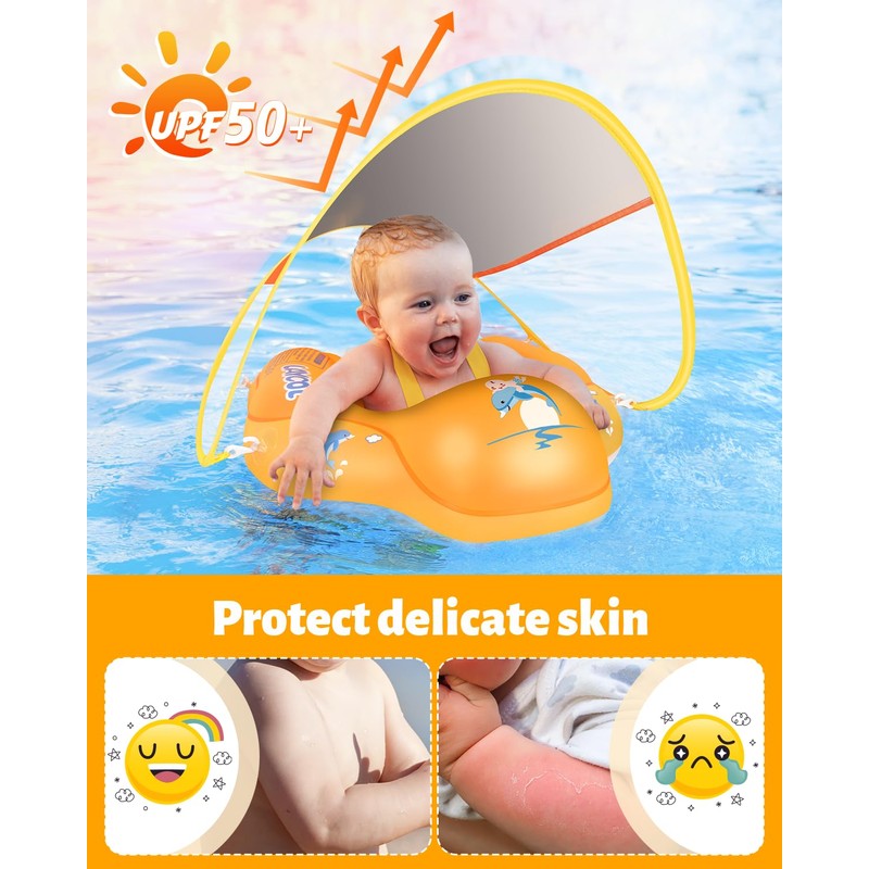LAYCOL Baby Swimming Float Inflatable Baby Pool Float Ring with