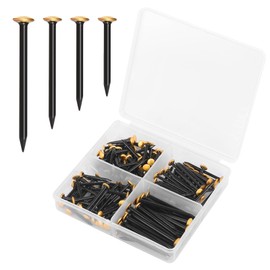 Pack of 150 Picture Nails 20/25/30/40 mm Concrete Nails Stainless Steel Nails with Gold Head Nails Pictures Hanging Nails for Concrete Walls