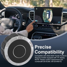 HOMEXMTD Volume Knob Replacement Compatible with Toyota Tundra 2022-2025 Accessories, Upgrade and Thicken Radio Control Volume Power Knob Compatible with Tundra and Sequoia