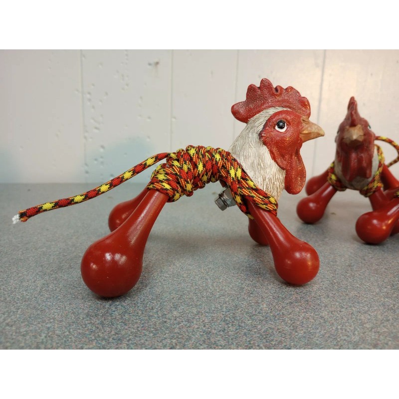 ROOSTER CROWS MICRO Chicken Roping Dummy w/ 2-Chicken Ropes Roping