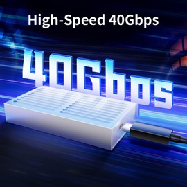 ALYYDBG Aluminum 40Gbps M.2 NVMe SSD Enclosure, 8TB USB-C External Hard Drive for M1 M2 Pro/Max, Support 2280 B&M+M-Key PCIe, Compatible Thunderbolt 3/4 USB 4/3.2/3.1/3.0/2.0