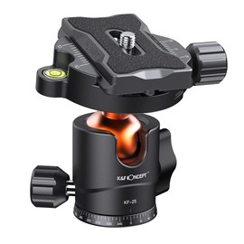 K&F Concept KF25 Ball Head Tripod Head, Camera Ball Head with 1/4 Inch Quick Release Plate and Spirit Level, 8kg Load Capacity, for Tripod, Monopod, Camera Slider, SLR Camera